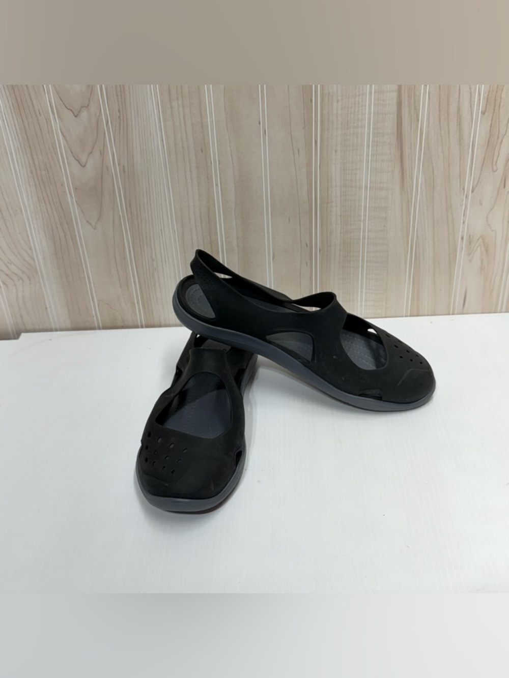 CROCS Black Women's Slingback Mary Jane Flats